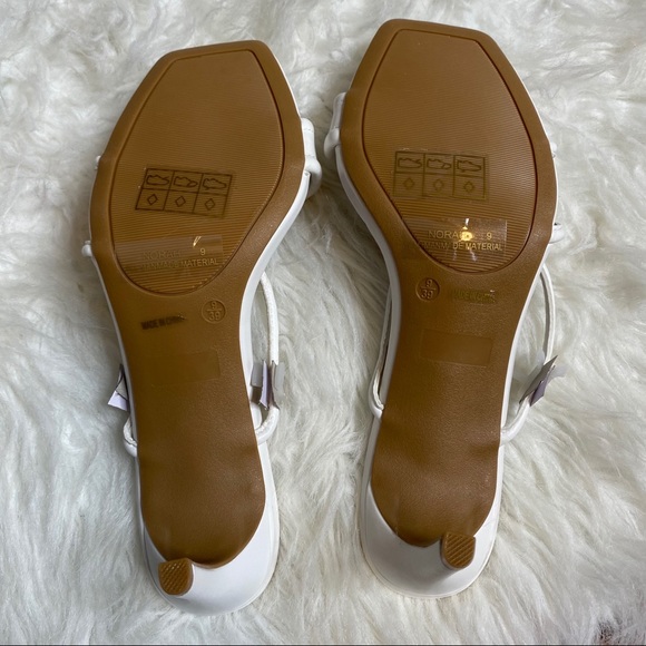 Lulus Norah Square Toe High Heel Sandals White - Picture 10 of 16